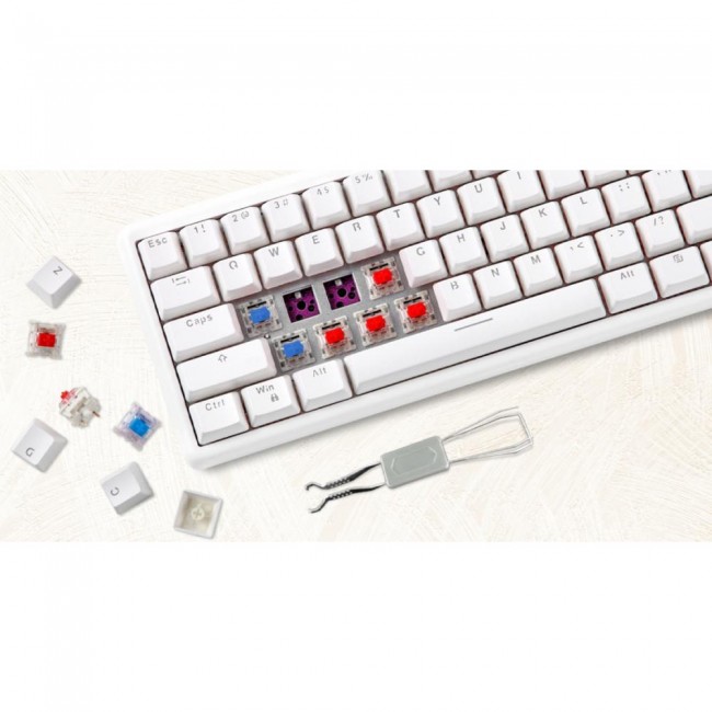 Клавиатура Motospeed SK66 Gateron Blue Hot Swap White (mtsk66wmb)