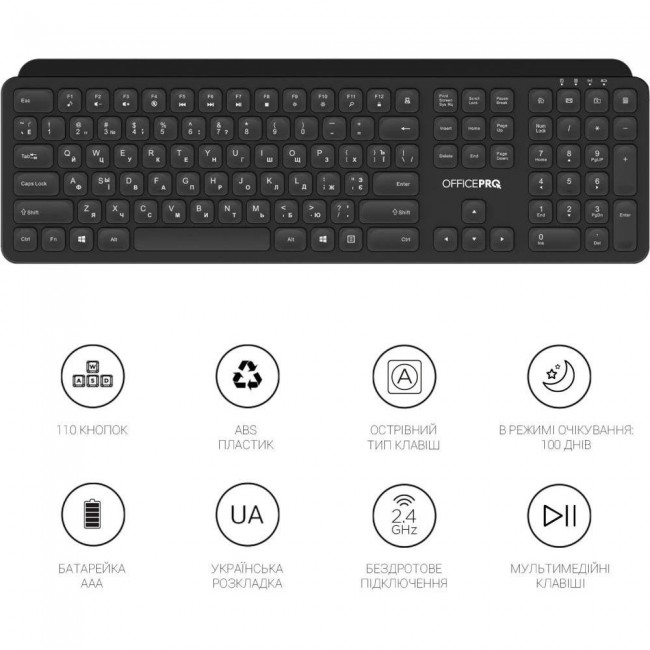 OfficePro SK680 Wireless Black