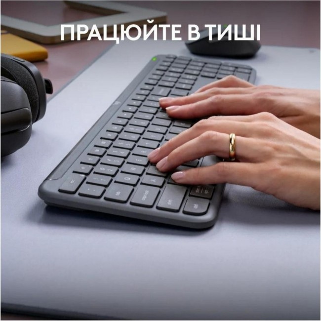 Беспроводная клавиатура и мышь Logitech Signature Slim Combo MK950 for Business Graphite (920-012508)