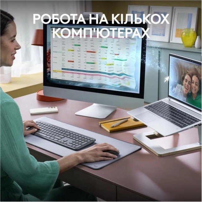 Беспроводная клавиатура и мышь Logitech Signature Slim Combo MK950 for Business Graphite (920-012508)