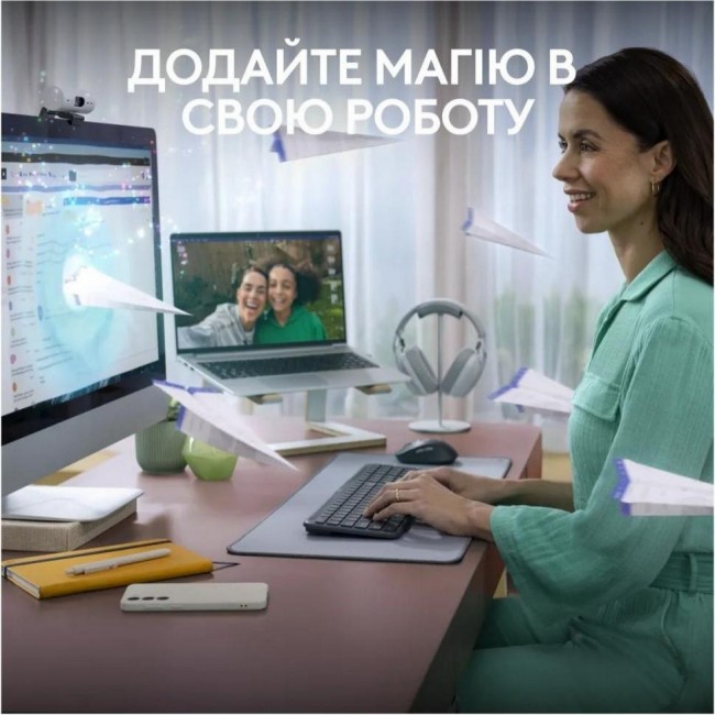 Беспроводная клавиатура и мышь Logitech Signature Slim Combo MK950 for Business Graphite (920-012508)