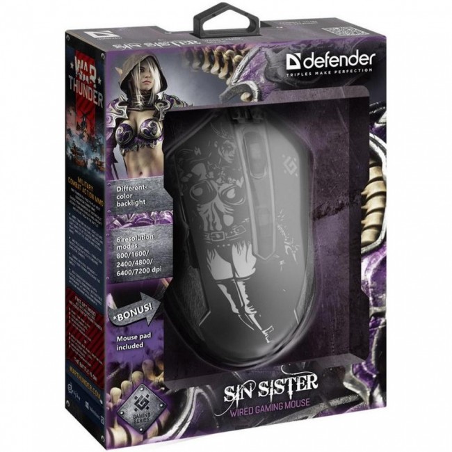 Defender Sin'Sister GM-933 USB Black (52933)