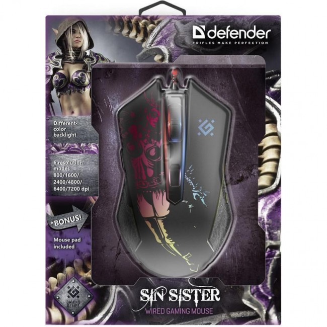Defender Sin'Sister GM-933 USB Black (52933)