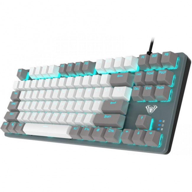 AULA Wind F3287 Mechanical Grey/White KRGD Blue USB EN/UA (6948391240954)