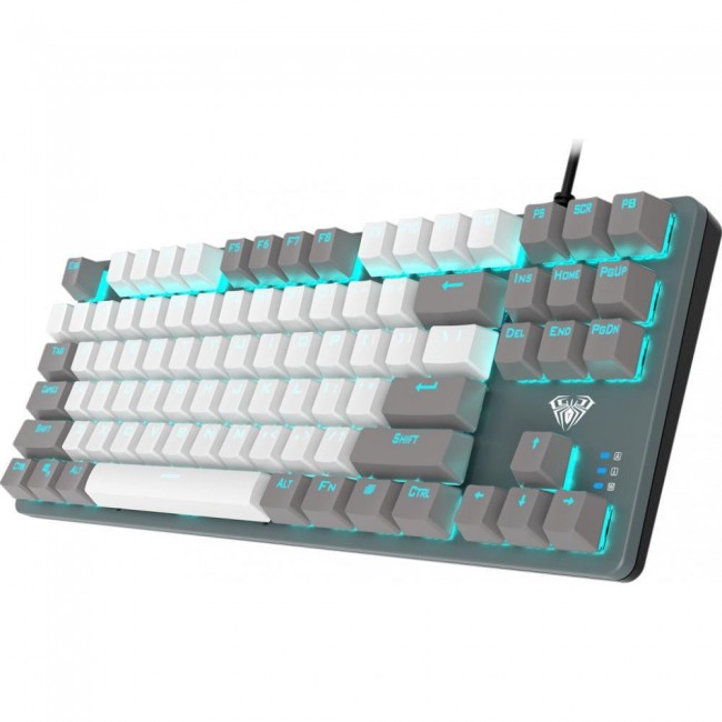AULA Wind F3287 Mechanical White/Grey KRGD Blue USB EN/UA (6948391240688)
