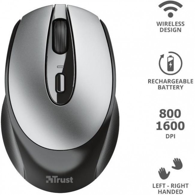Trust Zaya Rechargeable WL Black (23809)