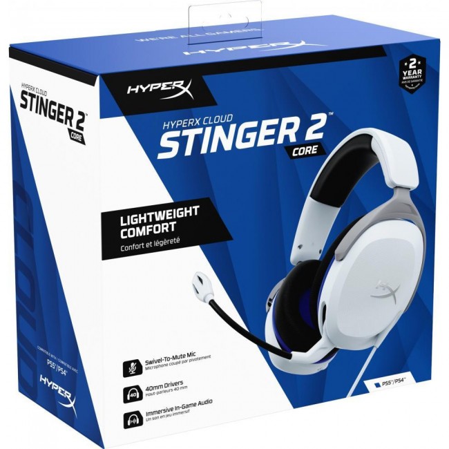 HyperX Cloud Stinger 2 Core PS5 White (6H9B5AA)