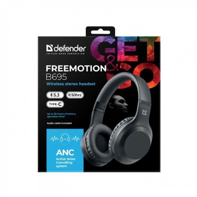 Defender FreeMotion B695 Bluetooth ANC Black (63695)