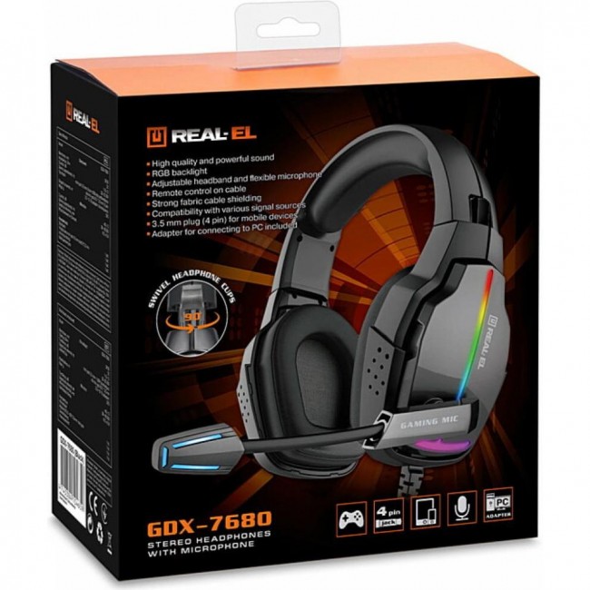 REAL-EL GDX-7680 Black (EL124100046)
