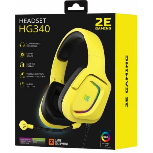 2E HG340 RGB 3.5mm Yellow (2E-HG340YW)