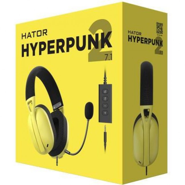 HATOR Hyperpunk 2 USB 7.1 Black/Yellow (HTA-847)