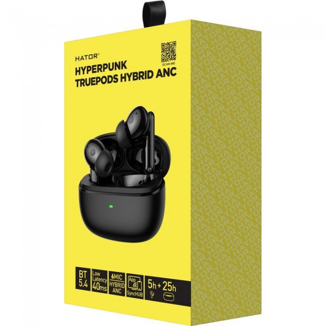 HATOR Hyperpunk Truepods Hybrid ANC Black (HTA431)