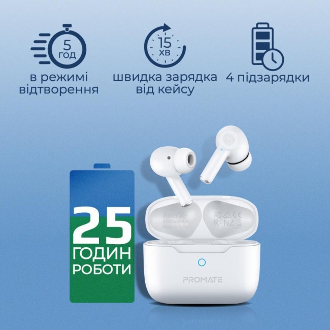Promate ProPods White (propods.white)