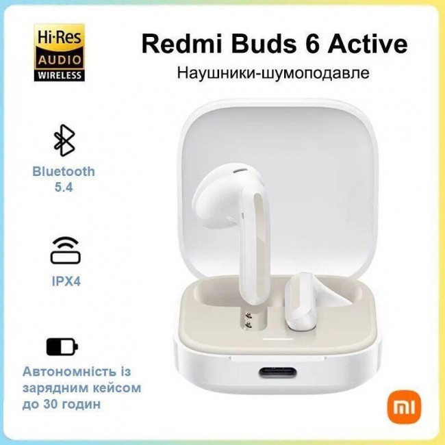 Xiaomi Redmi Buds 6 Active White (BHR8391GL/BHR8389CN)
