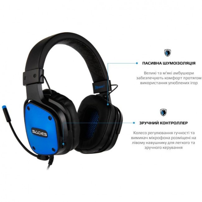 Sades SA-722 Dpower Black/Blue (SA722-B-BL)