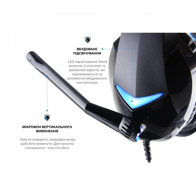 Sades SA-914 Wand LED 7.1 Virtual Surround Black/Blue (SA914BKU)