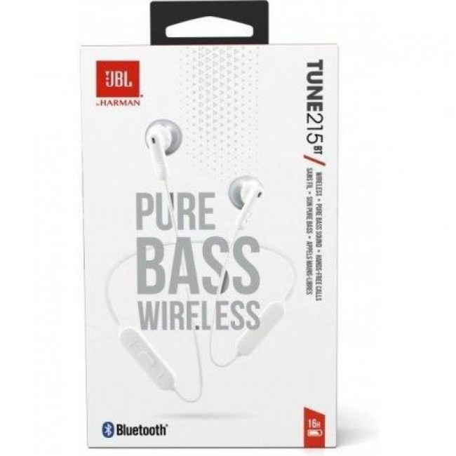 Наушники JBL T215BT White JBLT215BTWHT