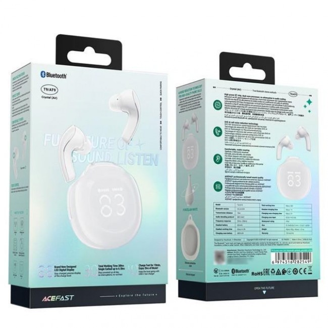 Acefast T9 Crystal Enamel White (6974316282549)