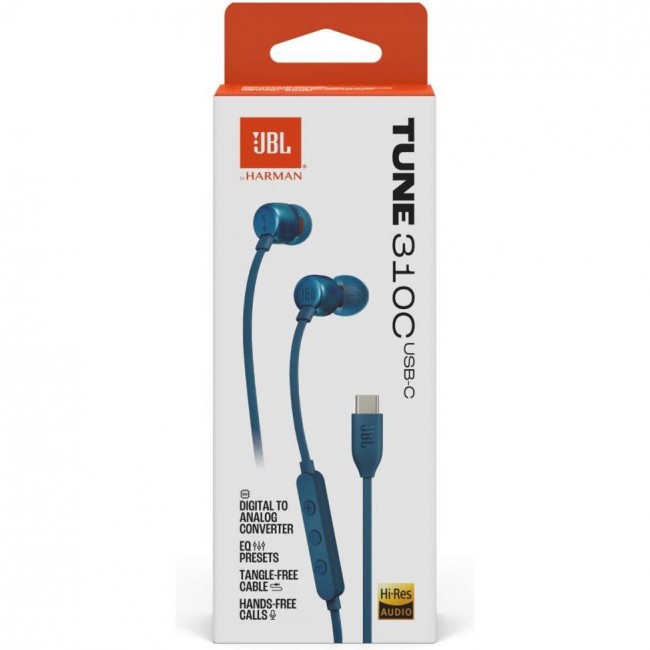 Наушники JBL Tune 310C Blue (JBLT310CBLU)