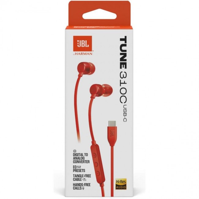 Наушники JBL Tune 310C Red (JBLT310CRED)