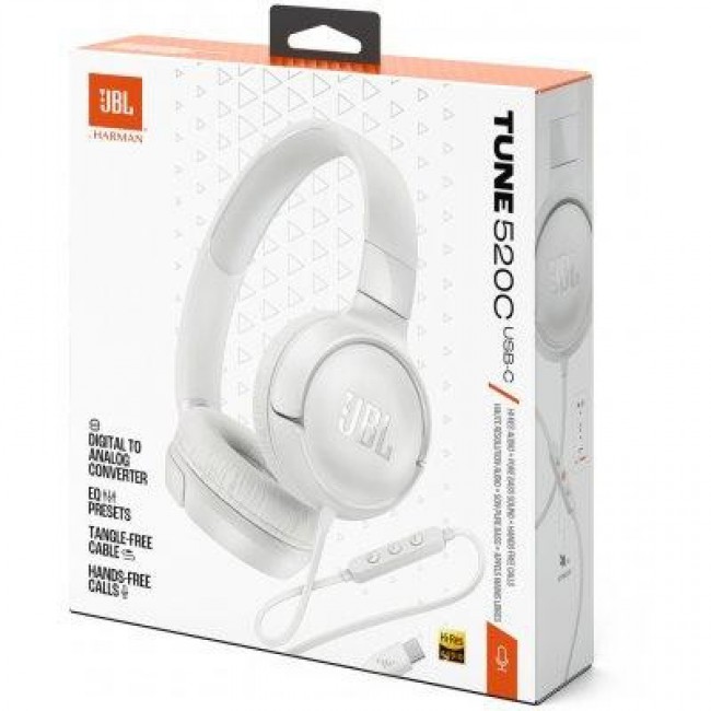 JBL Tune 520C USB-C White (JBLT520CWHT)