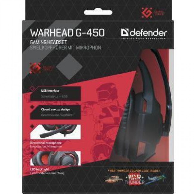 Defender Warhead G-450 Red-Black (64146)