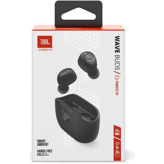 TWS JBL Wave Buds Black (JBLWBUDSBLK)