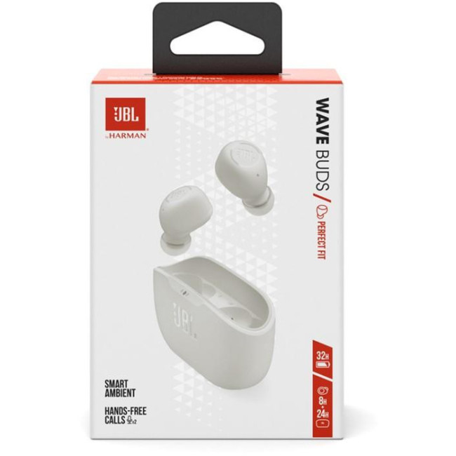 TWS JBL Wave Buds White (JBLWBUDSWHT)