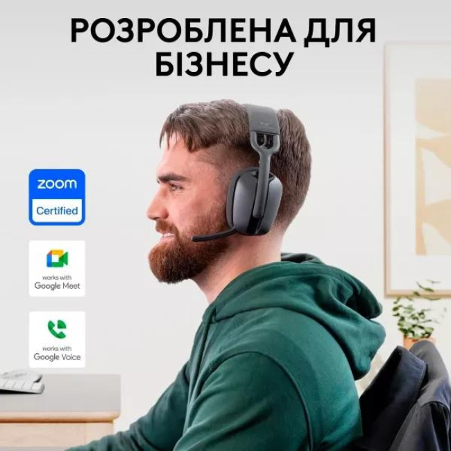 Навушники Logitech Zone Vibe Wireless UC version Graphite (981-001199)