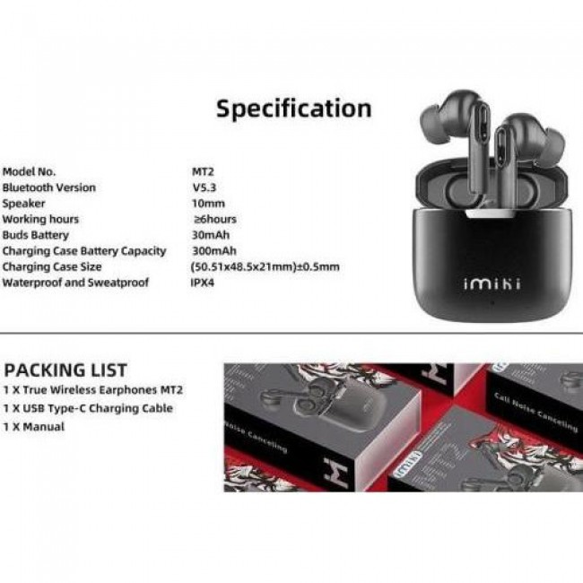 IMILAB imiki Earphone MT2 Black