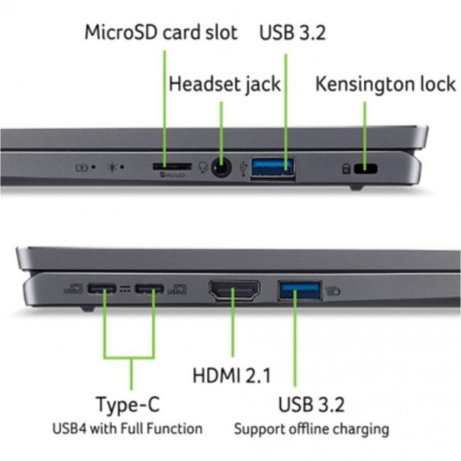 Acer Swift Go 14 OLED SFG14-63-R1CX Steel Gray (NX.KYLEU.005)