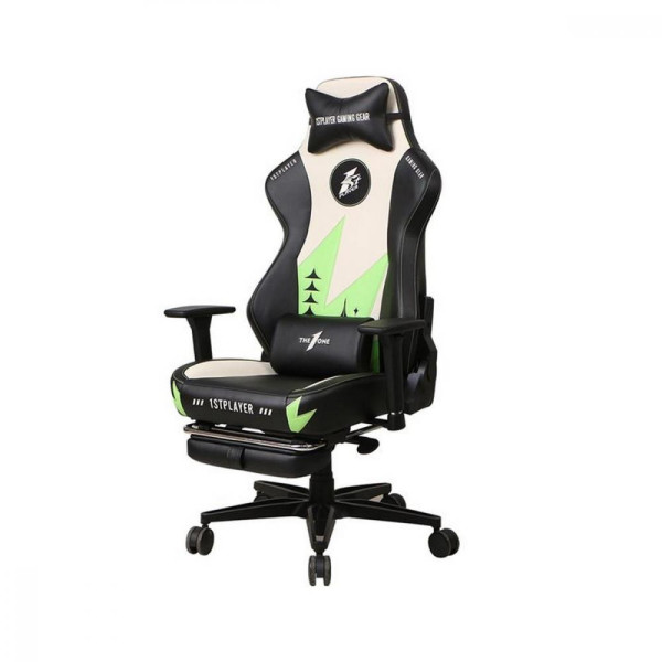 Компьютерное кресло для геймера 1STPLAYER Duke Black/White/Green