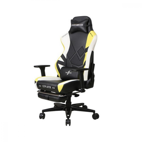 Компьютерное кресло для геймера 1STPLAYER Duke Black/White/Yellow