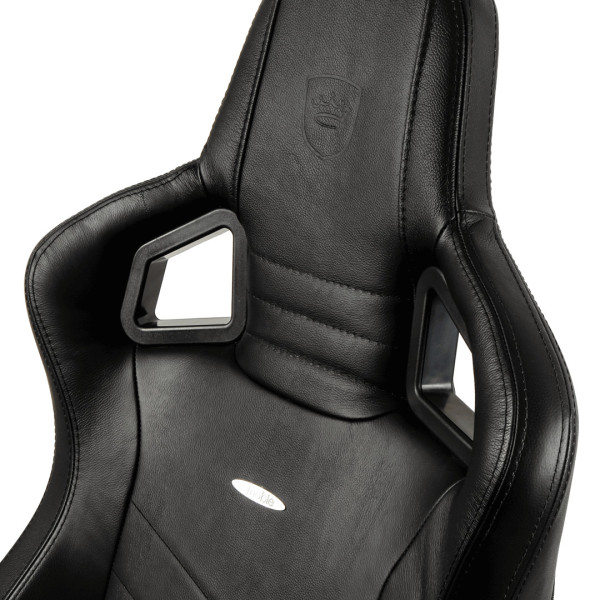 Компьютерное кресло для геймера Noblechairs Epic real leather black (NBL-RL-BLA-001)