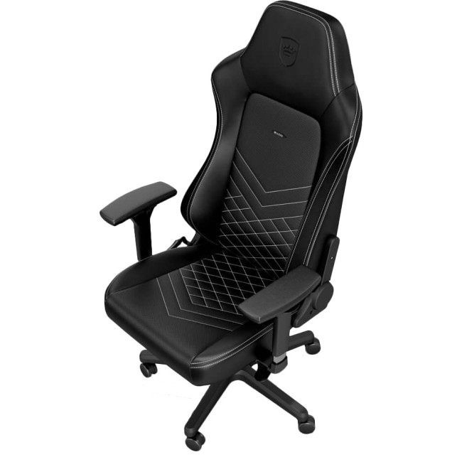Кресло игровое Noblechairs Hero PU leather black/platinum white (NBL-HRO-PU-BPW)