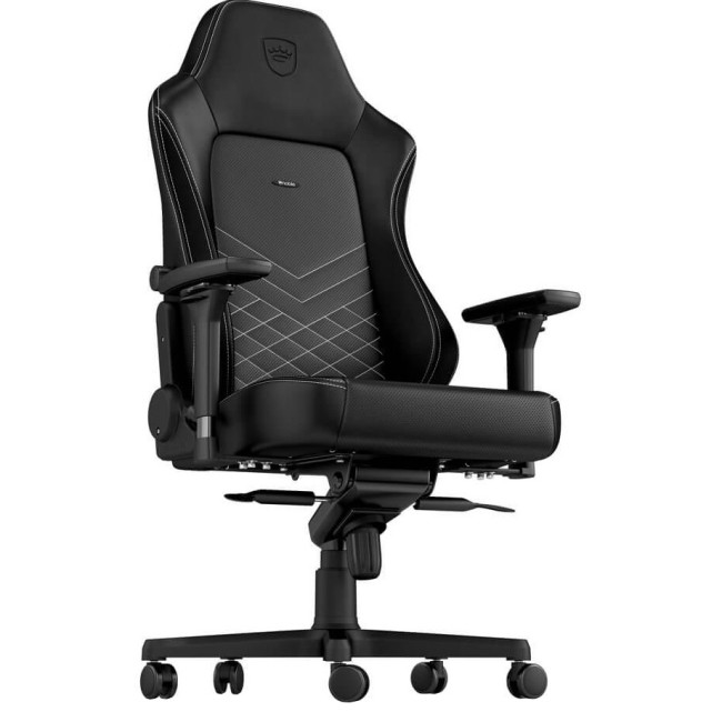 Кресло игровое Noblechairs Hero PU leather black/platinum white (NBL-HRO-PU-BPW)