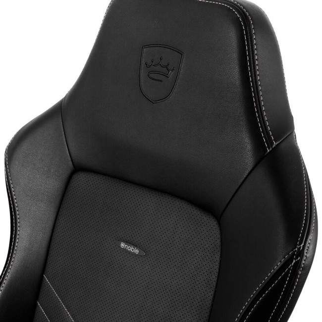 Кресло игровое Noblechairs Hero PU leather black/platinum white (NBL-HRO-PU-BPW)