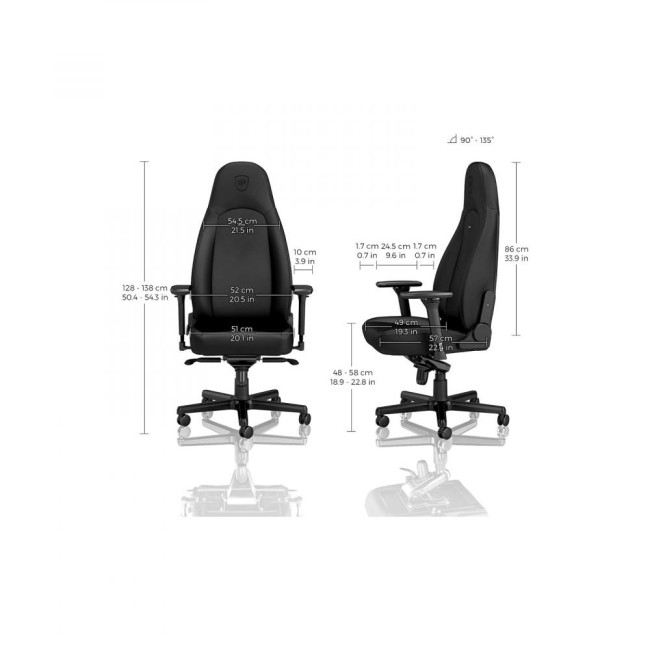 Компьютерное кресло для геймера Noblechairs Icon Gaming Black Edition (NBL-ICN-PU-BED)