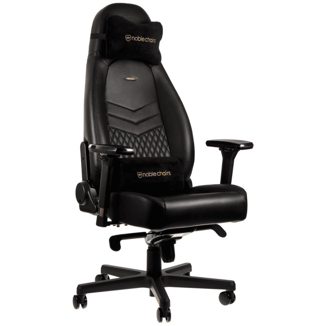 Компьютерное кресло для геймера Noblechairs Icon real leather black (NBL-ICN-RL-BLA)