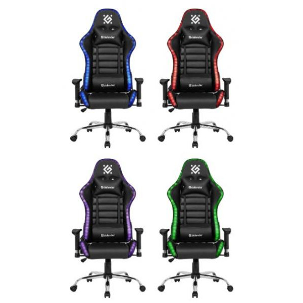 Компьютерное кресло для геймера Defender Ultimate Black (64355)