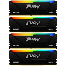 Оперативная память Kingston FURY 128 GB (4x32GB) DDR4 3200 MHz CL16 Beast RGB Black (KF432C16BB2AK4/128)