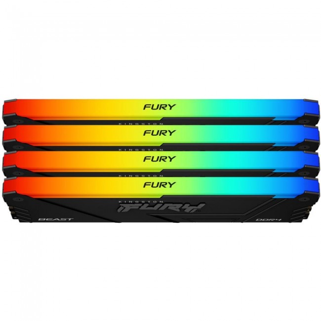 Kingston FURY 128 GB (4x32GB) DDR4 3600 MHz Beast RGB Black (KF436C18BB2AK4/128)