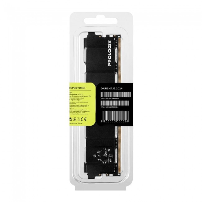 Prologix 16GB DDR4 3200 MHz Black (PRO16GB3200B4)