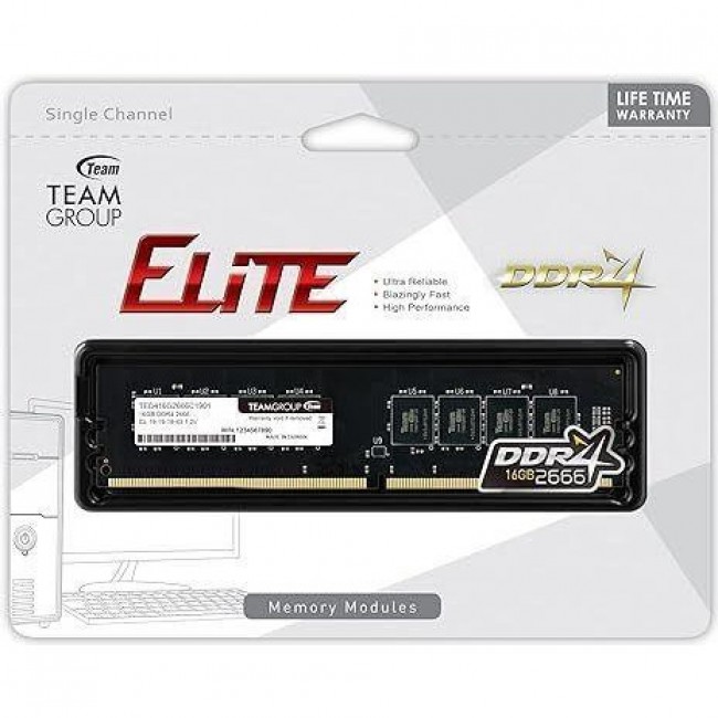 TEAM 16 GB DDR4 2666 MHz Elite (TED416G2666C1901)