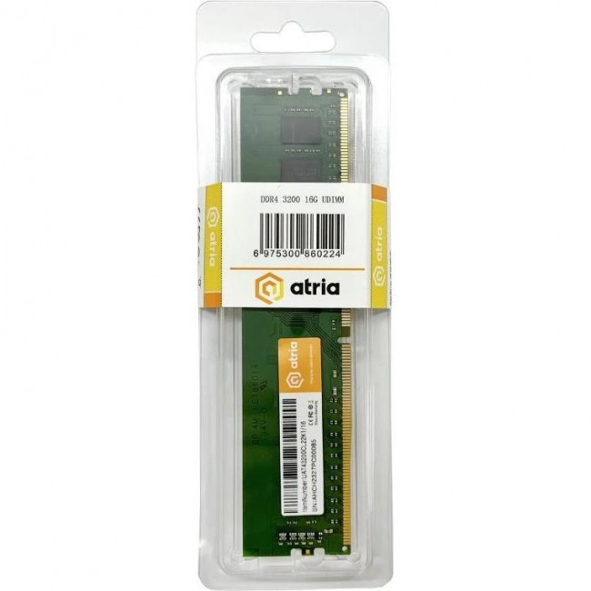 Оперативная память ATRIA 16 GB DDR4 3200 MHz (UAT43200CL22K1/16)