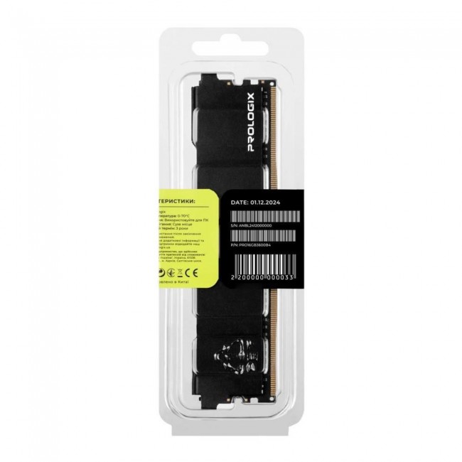 Prologix 16 GB DDR4 3600 MHz Black (PRO16GB3600B4)