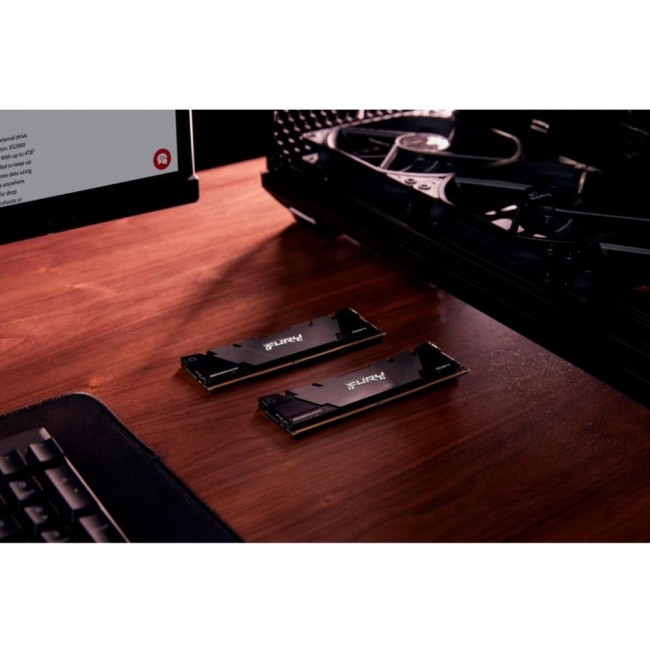 Kingston FURY 16 GB (2x8GB) DDR4 4800 MHz Renegade Black KF448C19RB2K2/16