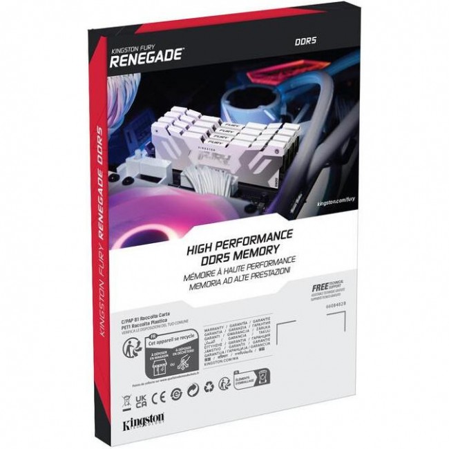 Kingston FURY 16 GB DDR5 7200 MHz Renegade Silver/White (KF572C38RW-16)