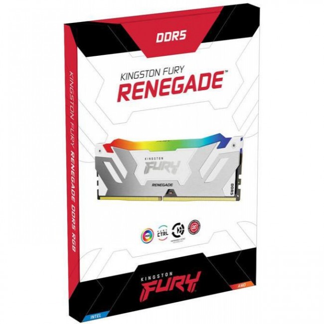 Kingston FURY 16 GB DDR5 7200 MHz Renegade Silver/White RGB (KF572C38RWA-16)