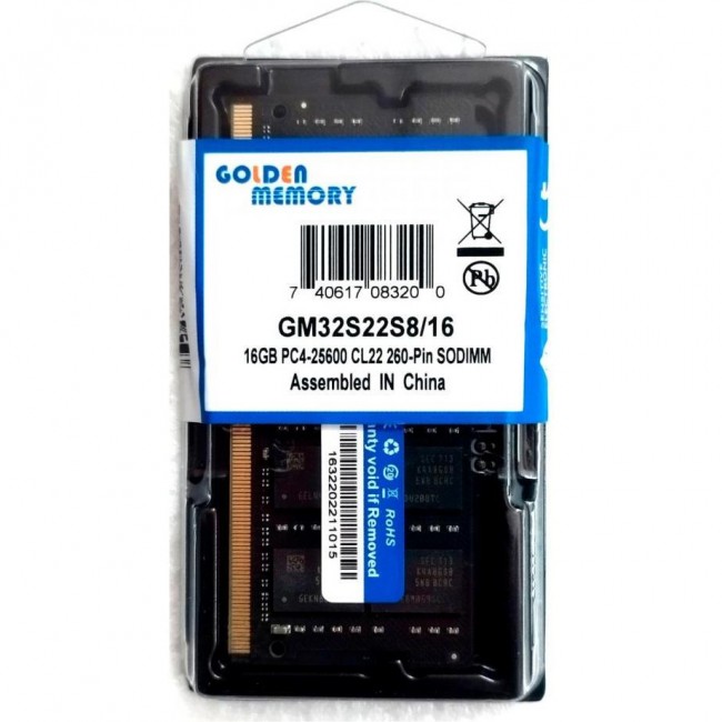 Golden Memory 16 GB SO-DIMM DDR4 3200 MHz (GM32S22S8/16)